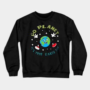 Go Planet Its Your Eh Day 2024 Teacher Crewneck Sweatshirt